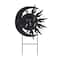 Glitzhome® 3ft. Metal Sun & Moon Yard Stake or Wall Décor